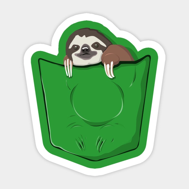 Sloth in a pocket Sticker by Bomdesignz